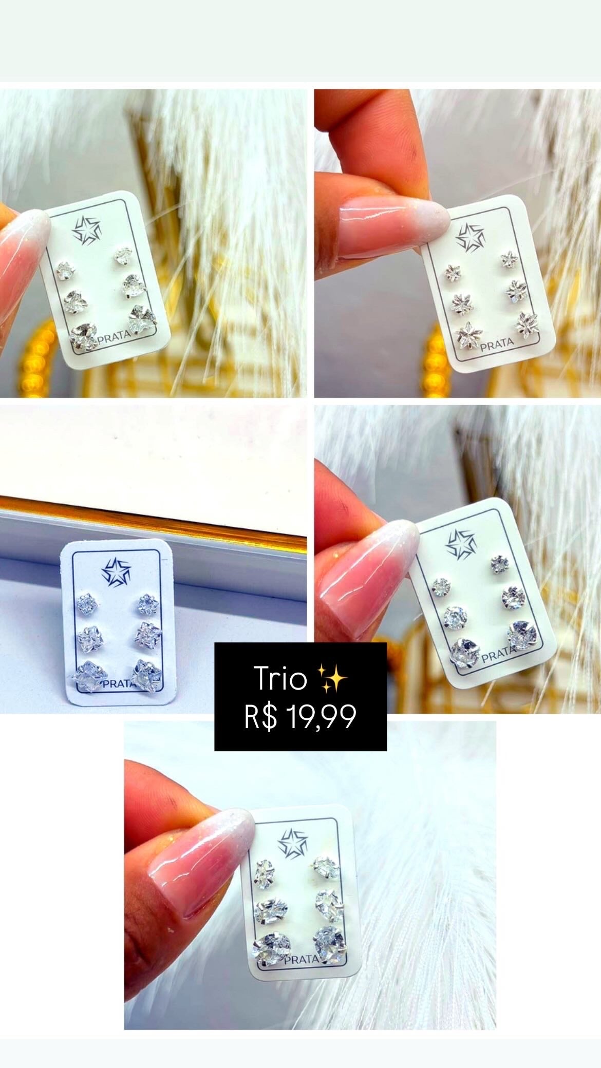 Trio de brincos