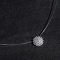 Colar nylon bola cravejada