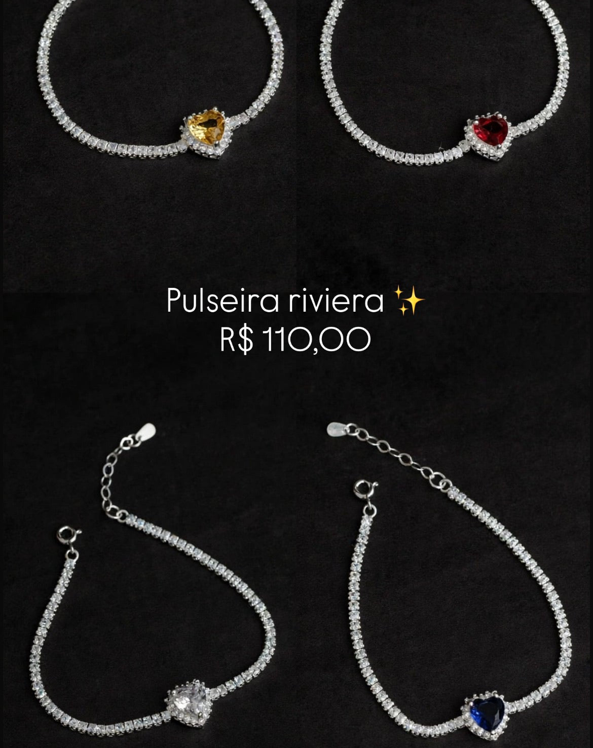 Pulseira riviera coração