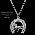 Pingente masculino ferradura de 1 a 4mm