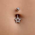 Piercing de umbigo estrela